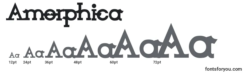 Размеры шрифта Amorphica