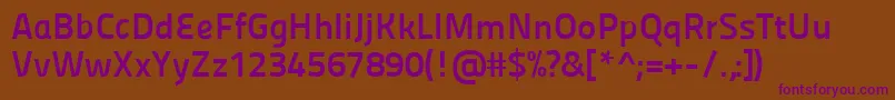 Panefresco750wtregular Font – Purple Fonts on Brown Background