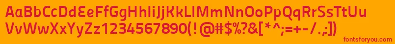 Panefresco750wtregular Font – Red Fonts on Orange Background