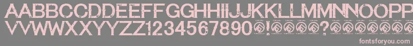 TequilasunsetRegular Font – Pink Fonts on Gray Background