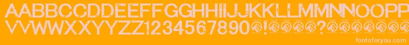 TequilasunsetRegular Font – Pink Fonts on Orange Background