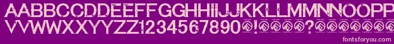 TequilasunsetRegular Font – Pink Fonts on Purple Background