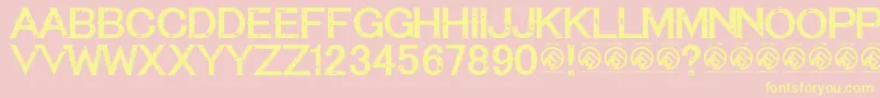 TequilasunsetRegular Font – Yellow Fonts on Pink Background