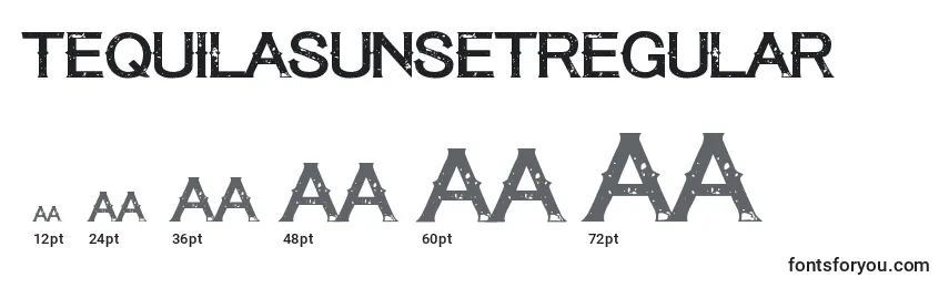 TequilasunsetRegular Font Sizes