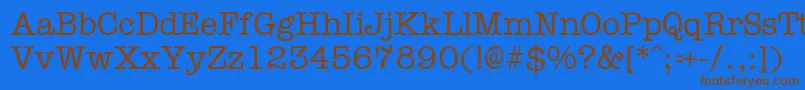 TypistRegular Font – Brown Fonts on Blue Background