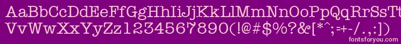 TypistRegular Font – Pink Fonts on Purple Background