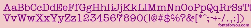 TypistRegular Font – Purple Fonts on Pink Background