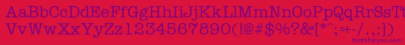 TypistRegular Font – Purple Fonts on Red Background