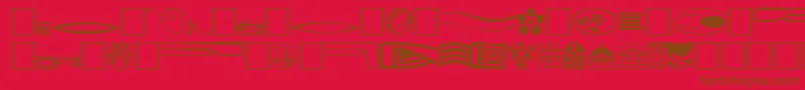Griffinone Font – Brown Fonts on Red Background