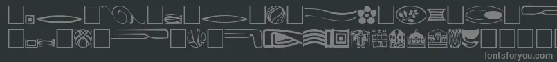 Griffinone-fontti – harmaat kirjasimet mustalla taustalla
