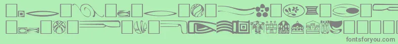 Griffinone-fontti – harmaat kirjasimet vihreällä taustalla