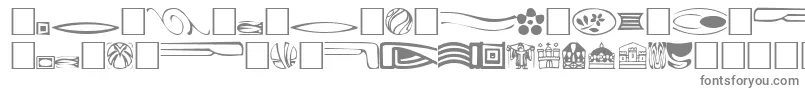 Griffinone-fontti – harmaat kirjasimet valkoisella taustalla