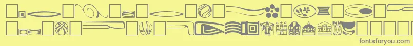 Griffinone Font – Gray Fonts on Yellow Background