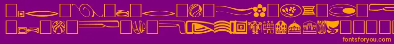 フォントGriffinone – 紫色の背景にオレンジのフォント