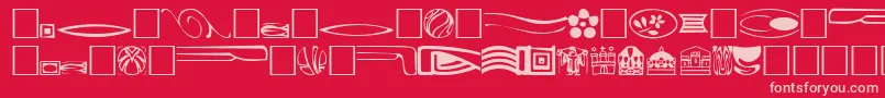 Griffinone Font – Pink Fonts on Red Background