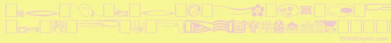 Griffinone-fontti – vaaleanpunaiset fontit keltaisella taustalla