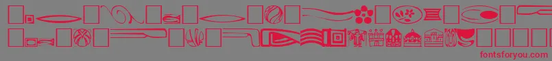 フォントGriffinone – 赤い文字の灰色の背景
