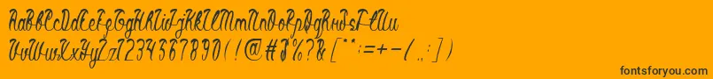 Czcionka BlackStallion – czarne czcionki na pomarańczowym tle
