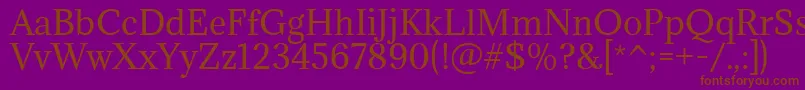 AdaminaRegular Font – Brown Fonts on Purple Background