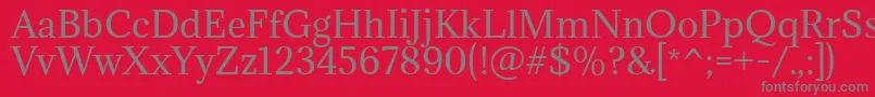 AdaminaRegular Font – Gray Fonts on Red Background