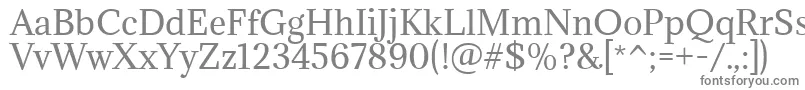 AdaminaRegular-fontti – harmaat kirjasimet valkoisella taustalla