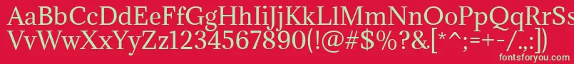 AdaminaRegular Font – Green Fonts on Red Background