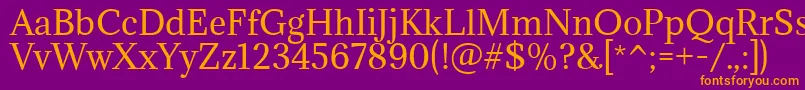 AdaminaRegular Font – Orange Fonts on Purple Background