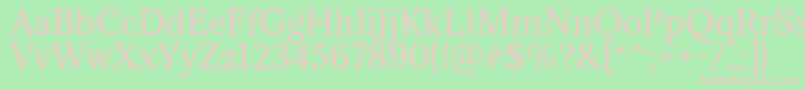 AdaminaRegular Font – Pink Fonts on Green Background