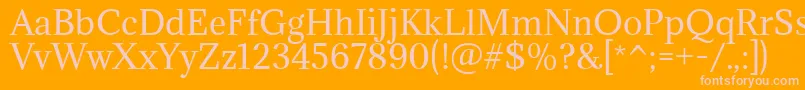 AdaminaRegular Font – Pink Fonts on Orange Background