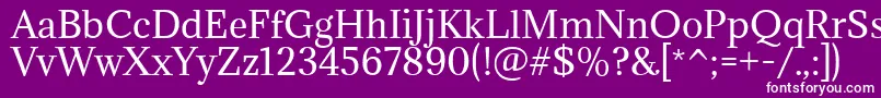 フォントAdaminaRegular – 紫の背景に白い文字