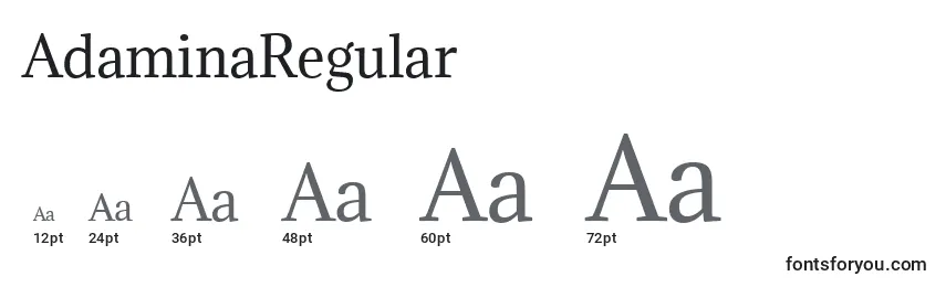 AdaminaRegular Font Sizes