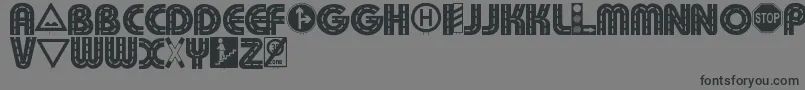 Шрифт Schilderwald – чёрные шрифты на сером фоне