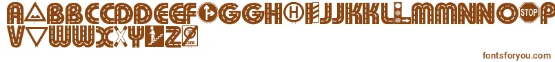 Шрифт Schilderwald – коричневые шрифты на белом фоне