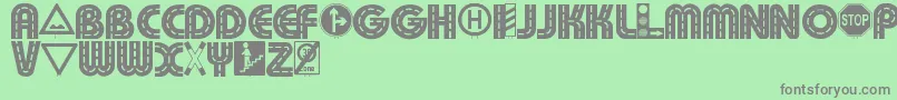 Schilderwald Font – Gray Fonts on Green Background
