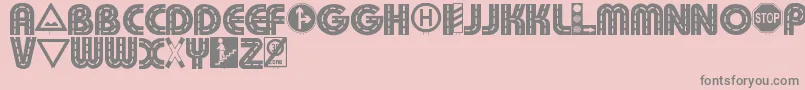 Schilderwald Font – Gray Fonts on Pink Background