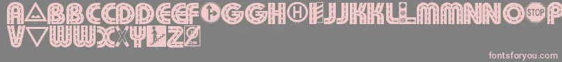 Schilderwald Font – Pink Fonts on Gray Background