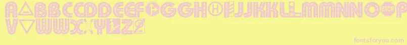 Schilderwald Font – Pink Fonts on Yellow Background