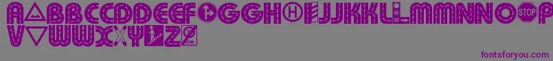 Schilderwald-fontti – violetit fontit harmaalla taustalla