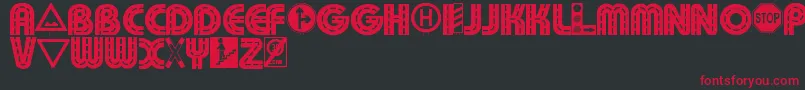 Schilderwald Font – Red Fonts on Black Background