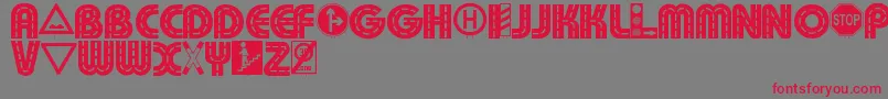 Schilderwald Font – Red Fonts on Gray Background