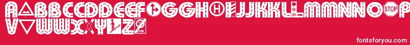 Schilderwald Font – White Fonts on Red Background