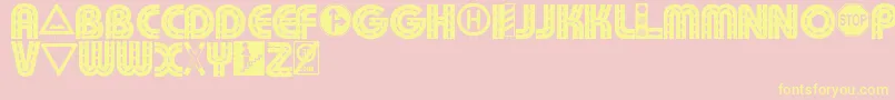 Schilderwald Font – Yellow Fonts on Pink Background