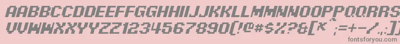 PixelDigivolveItalic Font – Gray Fonts on Pink Background