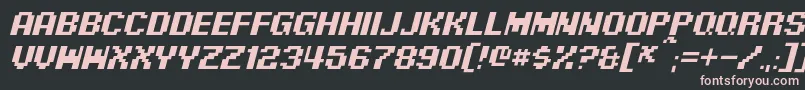 fuente PixelDigivolveItalic – Fuentes Rosadas Sobre Fondo Negro