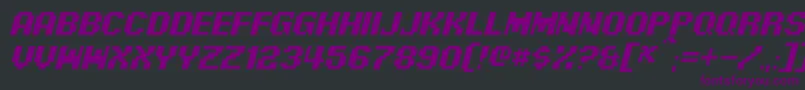 PixelDigivolveItalic Font – Purple Fonts on Black Background