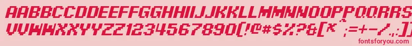 fuente PixelDigivolveItalic – Fuentes Rojas Sobre Fondo Rosa