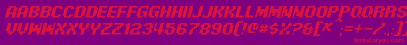 fuente PixelDigivolveItalic – Fuentes Rojas Sobre Fondo Morado