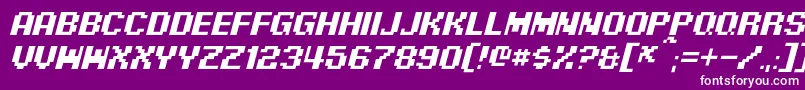 fuente PixelDigivolveItalic – Fuentes Blancas Sobre Fondo Morado