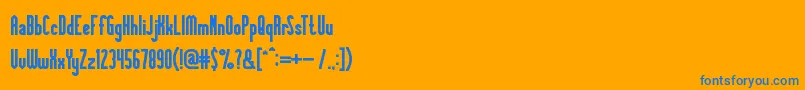 KnowledgePowerBold Font – Blue Fonts on Orange Background