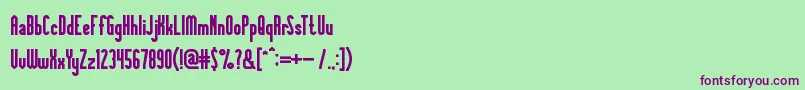 KnowledgePowerBold Font – Purple Fonts on Green Background